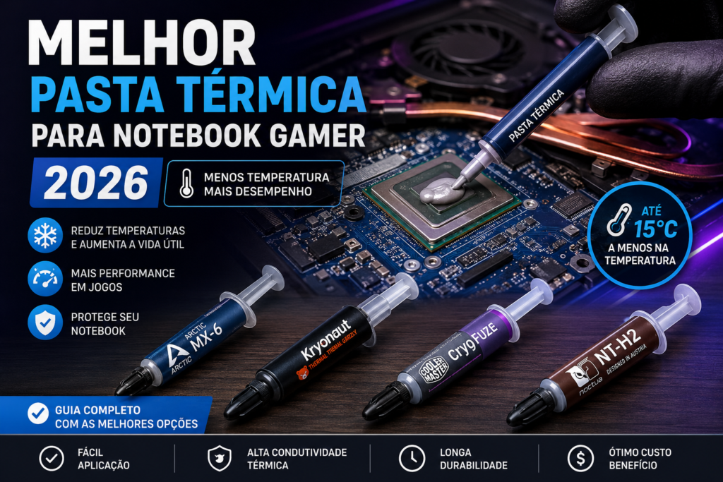 melhor pasta térmica para notebook gamer 2026